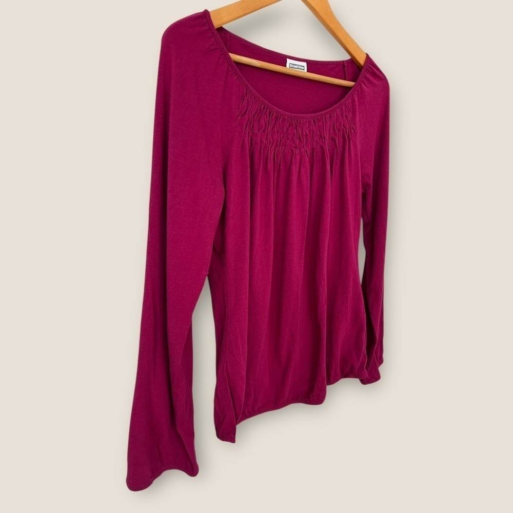 Street One Magenta Long Sleeve Top - Picture 4 of 9